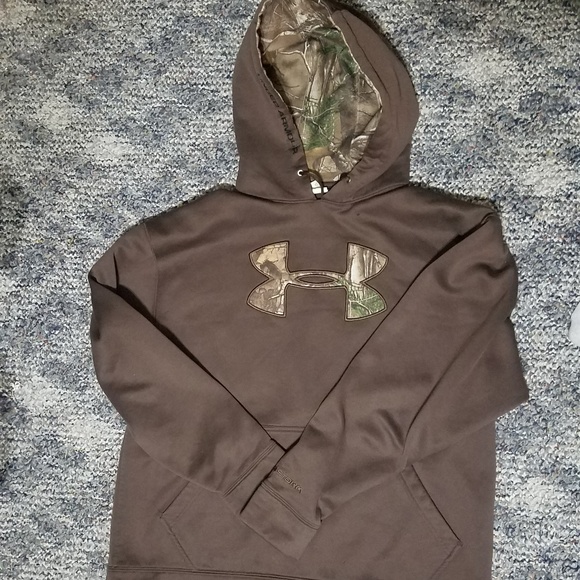 under armour brown camo hoodie